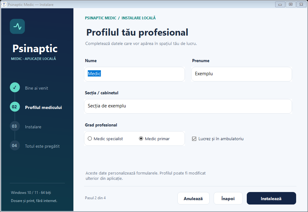 Profilul profesional
