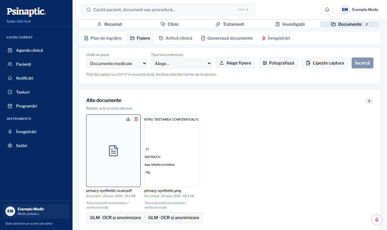 Documentele încărcate
