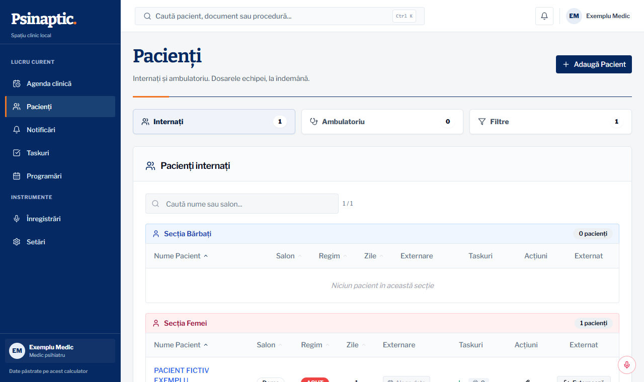 Lista pacienților